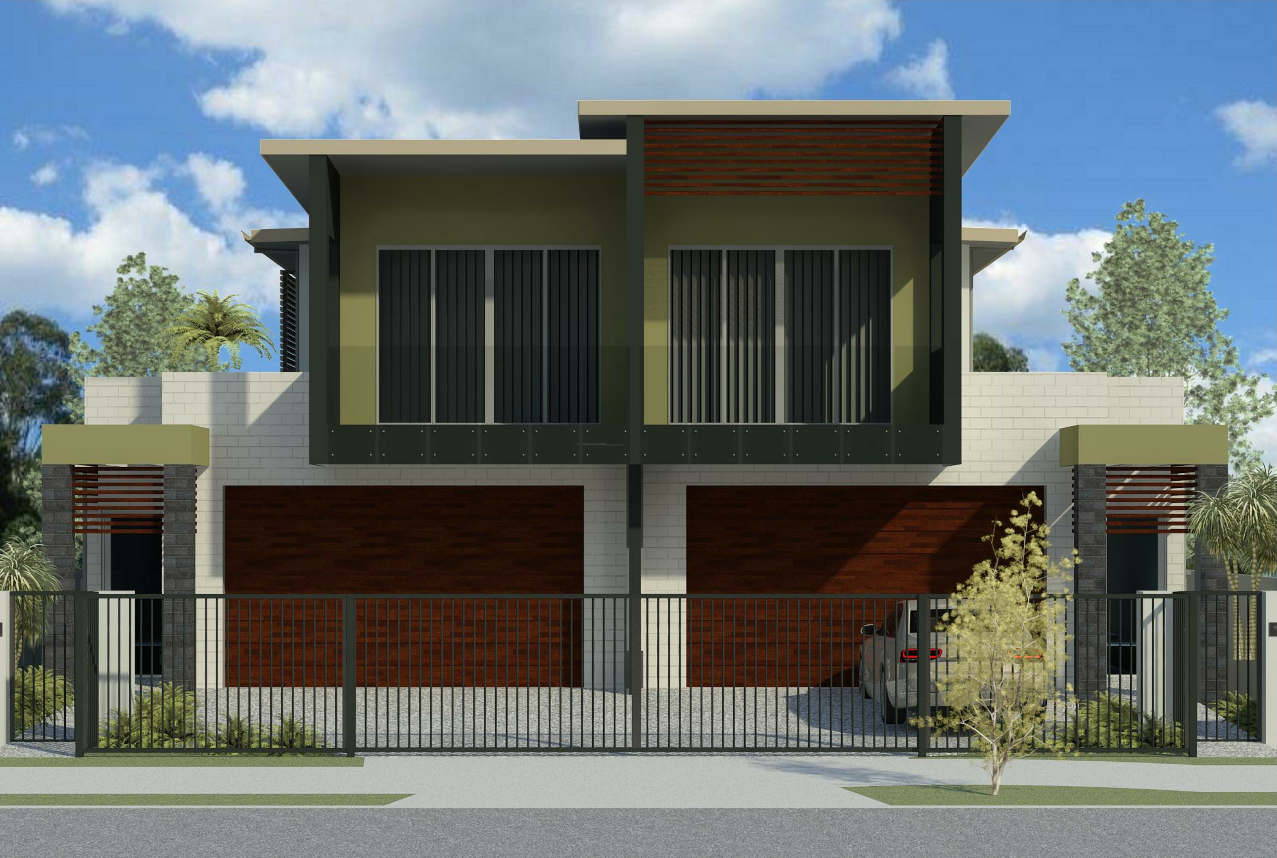 Mudjimba Beach duplex front view Alldd